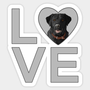 I Love Black Labrador Retrievers Sticker